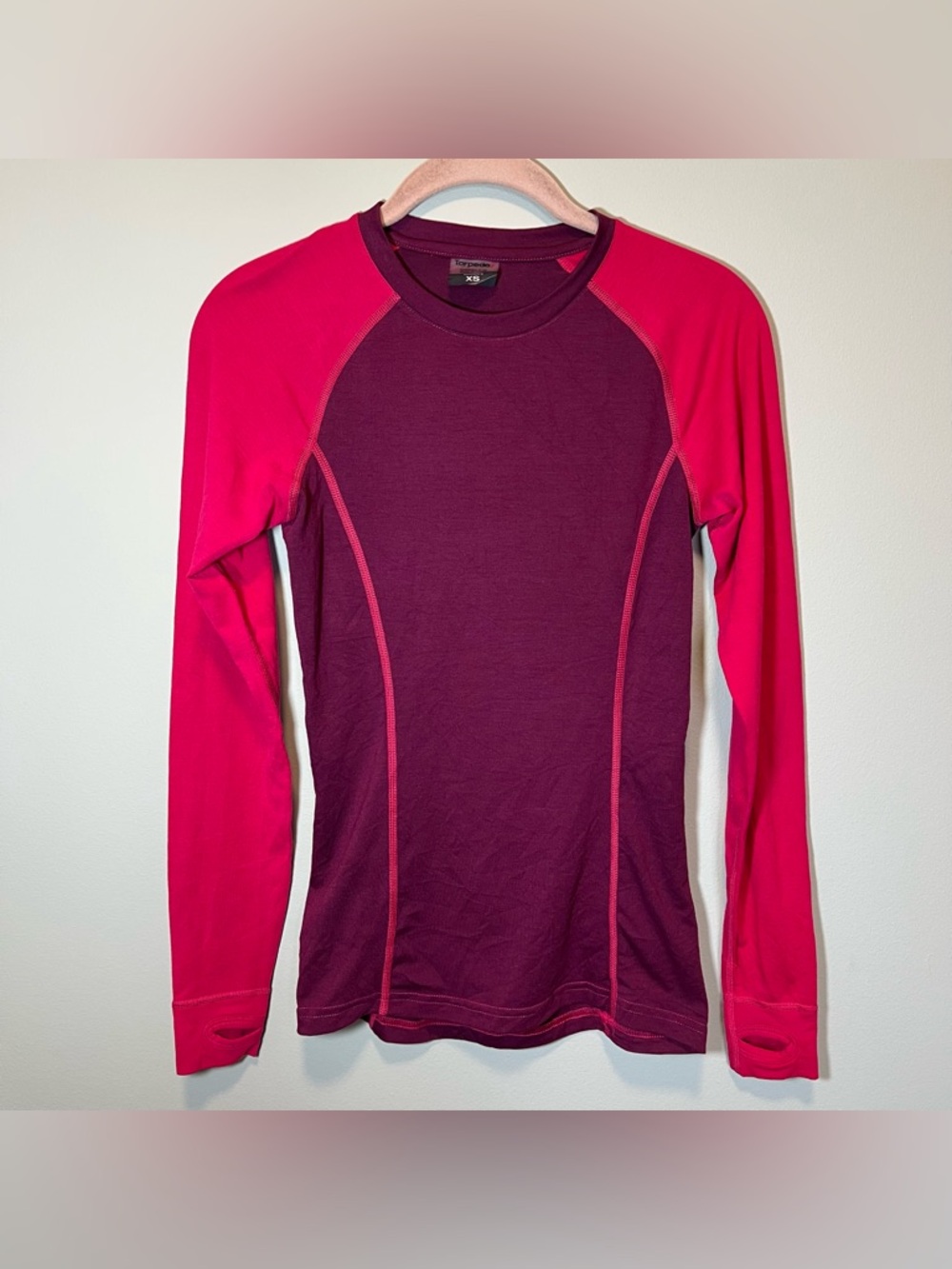 Torpedo7 Women’s Merino Wool Long Sleeve Shirt Purple Pink XS